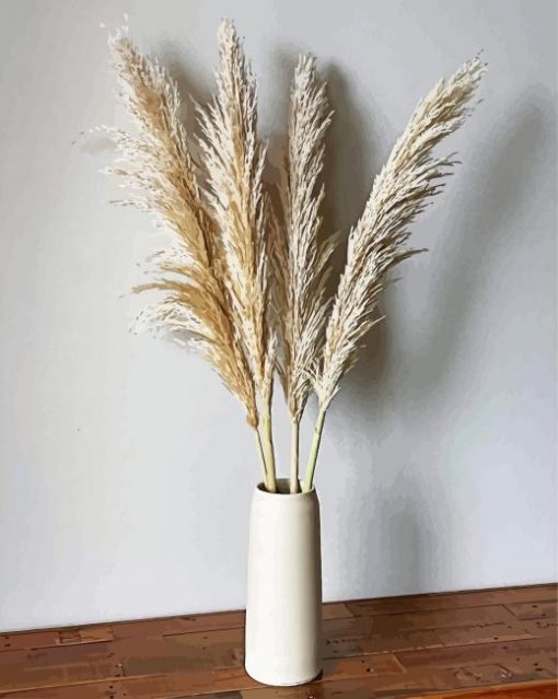 Pampas In Vase paint by numbers
