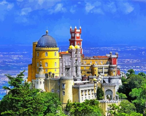 Aesthetic Park And National Palace Of Pena paint by numbers