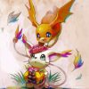 Gatomon And Patamon paint by numbers