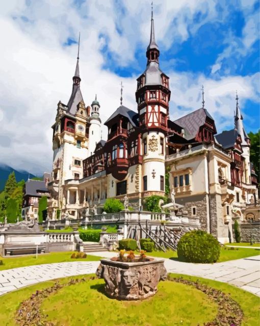 Peleș Castle paint by numbers