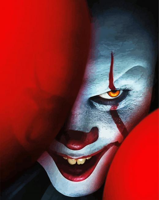 Pennywise Close Up Paint By Numbers Canvas Paint by numbers