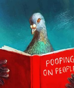 Pigeon Reading Book paint by numbers