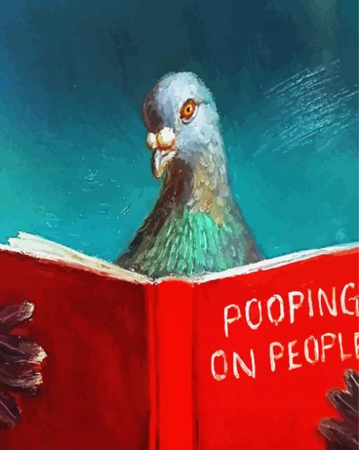 Pigeon Reading Book paint by numbers