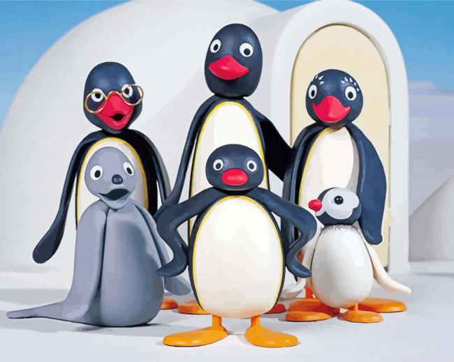 Pingu Animation paint by numbers