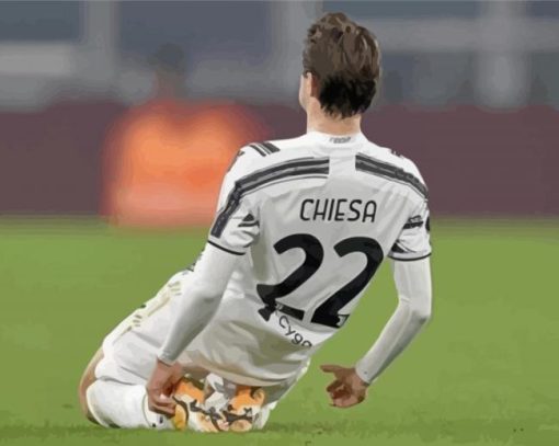 Federico Chiesa Football Player paint by numbers