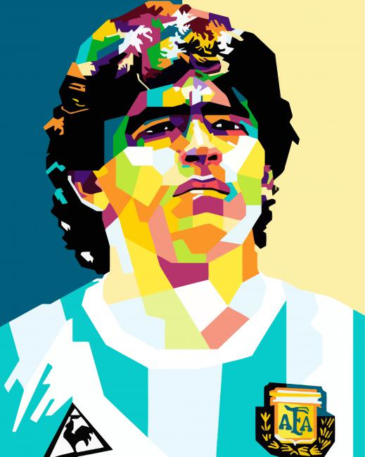 Pop Art Diego Maradona paint by numbers