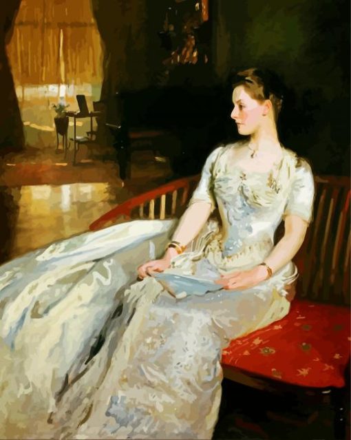 Portrait Of Mrs Cecil Wade paint by numbers