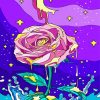 Psychedelic Rose Art paint by numbers