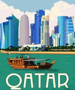 Qatar Poster paint by numbers