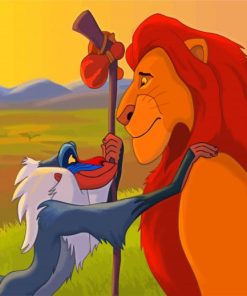 Rafiki And Mufasa paint by numbers