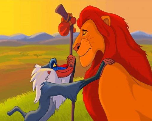 Rafiki And Mufasa paint by numbers
