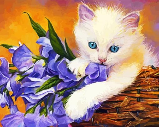 Ragdoll And Flowers paint by numbers