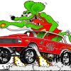 Rat Fink In Car paint by numbers