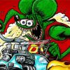 Rat Fink Character paint by numbers