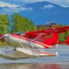 Aesthetic Red Seaplane paint by numbers