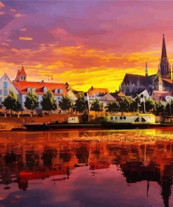 Regensburg At Sunset paint by numbers