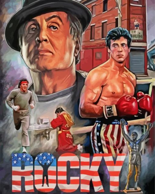 Sylvester Stallone Rocky paint by numbers