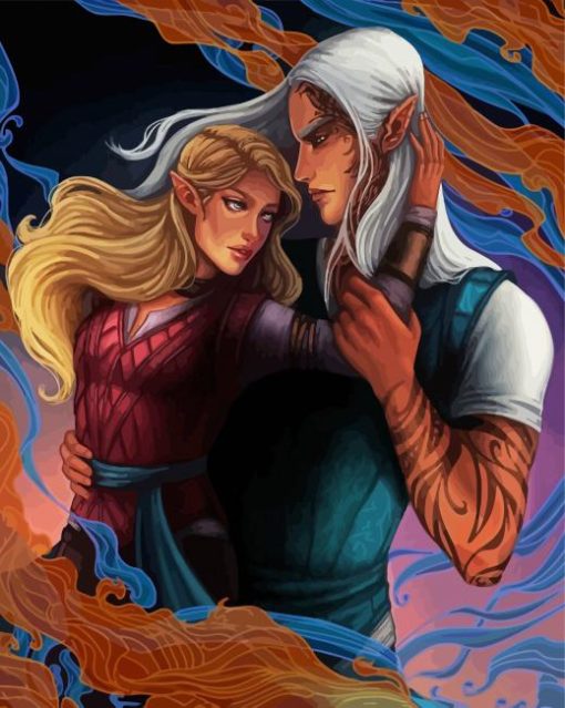 Rowan Whitethorn And Aelin paint by numbers