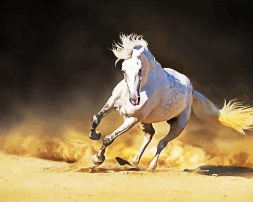 Running Andalusian Horse paint by numbers