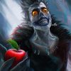 Creepy Ryuk With Red Apple paint by numbers