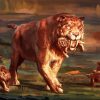 Saber Toothed Tiger paint by numbers