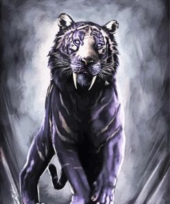 Saberthooth Tiger Art paint by number