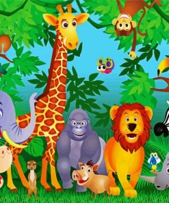 Safari Animals Zoo paint by numbers