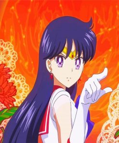 Sailor Mars Character paint by numbers