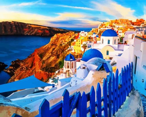 The Wonderful Thira City paint by numbers