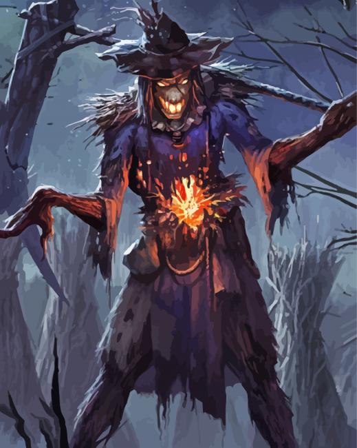 Scarecrow Ghost paint by numbers