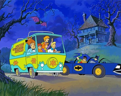 Scooby Doo Meets Batman paint by numbers