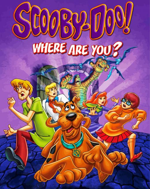 Scooby Doo Where Are You Poster paint by numbers