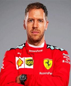 Sebastian Vettel paint by numbers