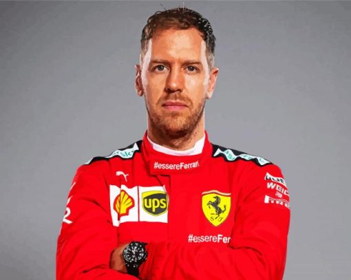 Sebastian Vettel paint by numbers