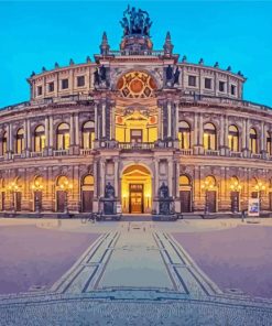 Semperoper Dresden Building paint by numbers