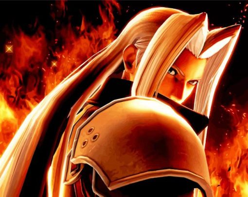 Sephiroth Game Character paint byb numbers