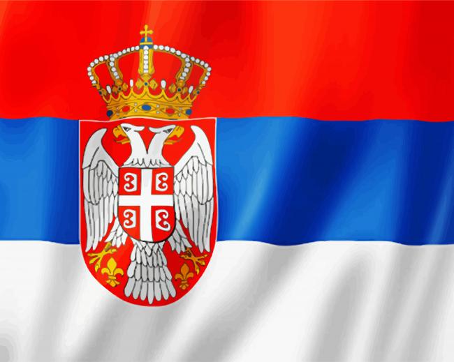 Serbia State Flag paint by numbers