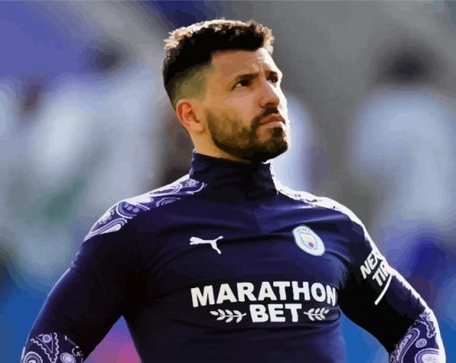 Sergio Leonel Agüero Player paint by numbers
