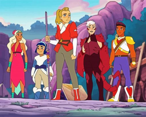 She Ra And Princesses Of Power Animation paint by numbers