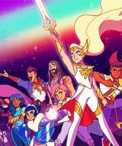 She Ra And Princesses Of Power Characters paint by numbers