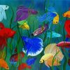 Siamese Fighting Fish paint by numbers