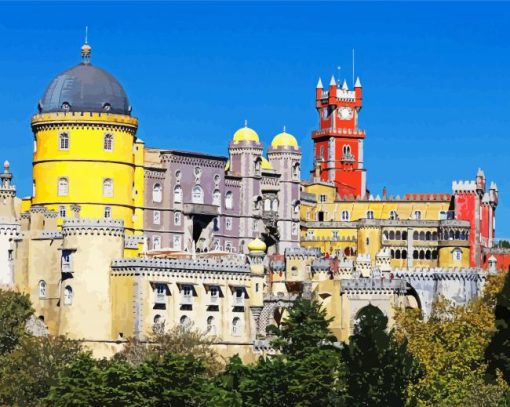 Park And National Palace Of Pena paint by numbers