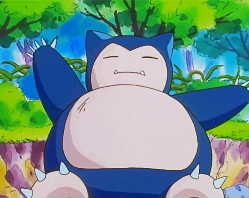 Snorlax Pokemon Character paint byb numbers