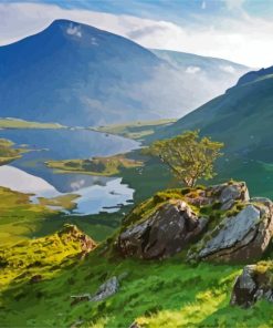 Snowdonia National Park Landscape paint by numbers