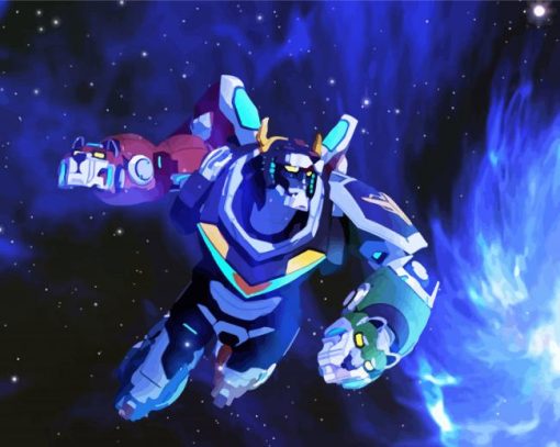 Voltron Robot In Space paint by numbers
