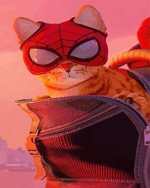 Aesthetic Spider Cat paint by numbers
