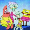 Spongebob Squarpants Characters paint by numbers
