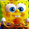 Spongebob Eating Burger paint by numbers