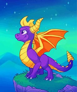 Spyro Dragon Character paint by numbers