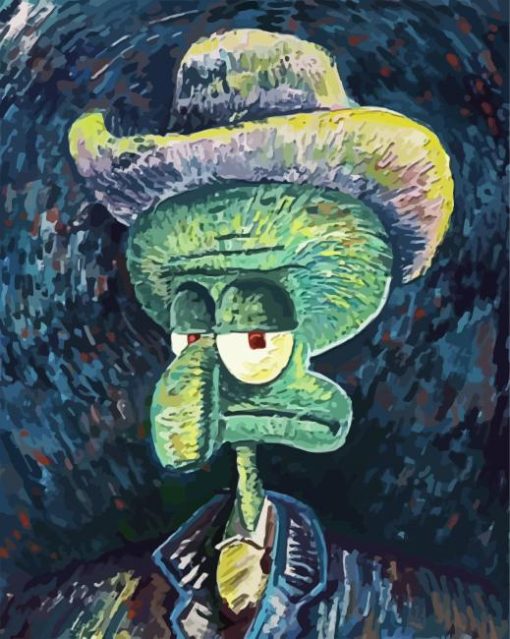 Squidward Art paint by numbers